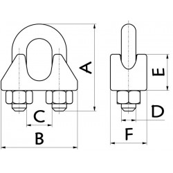 GRAMPO PARA CABO DE ACO - LEVE 1 TRAMONTINA