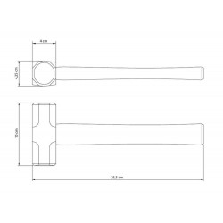 MARRETA OITAVADA 1000G CABECA EM ACO ESPECIAL CABO EM MADEIRA FIXADO COM CUNHA TRAMONTINA