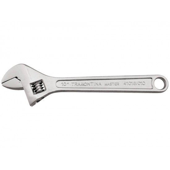 CHAVE AJUSTAVEL PARA PORCAS 10 FORJADA EM ACO CARBONO CROMADA ABERTURA MAXIMA 28 MM TRAMONTINA