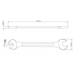 CHAVE FIXA 25X28 MM CORPO FORJADO EM ACO ESPECIAL ACABAMENTO CROMADO BOCAS CALIBRADAS TRAMONTINA