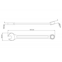 CHAVE COMBINADA 11 MM CORPO EM ACO ESPECIAL CROMADO BOCAS CALIBRADS PESCOCO CURTO TRAMONTINA