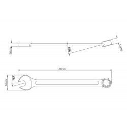 CHAVE COMBINADA 17 MM CORPO EM ACO ESPECIAL CROMADO BOCAS CALIBRADAS PESCOCO CURTO TRAMONTINA