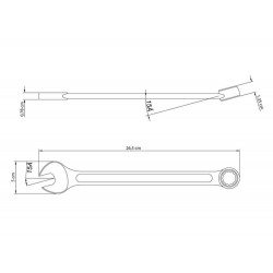 CHAVE COMBINADA 22 MM CORPO EM ACO ESPECIAL CROMADO BOCAS CALIBRADAS PESCOCO CURTO TRAMONTINA