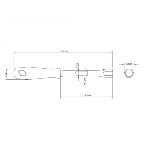 CHAVE CANHAO 8MM HASTE TUBULAR EM ACO ESPECIAL CROMADA EMPUNHADURA EM PP INJETADA TRAMONTINA