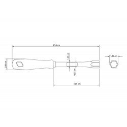 CHAVE CANHAO 13MM HASTE TUBULAR EM ACO ESPECIAL CROMADA EMPUNHADURA EM PP INJETADA TRAMONTINA
