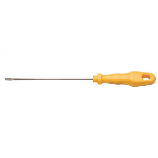 CHAVE DE FENDA PONTA CHATA 1 8X5 HASTE EM ACO ESPECIAL CABO INJETADO EM PP COR AMARELO TRAMONTINA