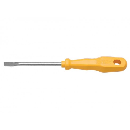 CHAVE DE FENDA PONTA CHATA 1 4X4 HASTE EM ACO ESPECIAL CABO INJETADO EM PP COR AMARELO TRAMONTINA