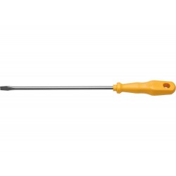 CHAVE DE FENDA PONTA CHATA 1 4X8 HASTE EM ACO ESPECIAL CABO INJETADO EM PP COR AMARELO TRAMONTINA