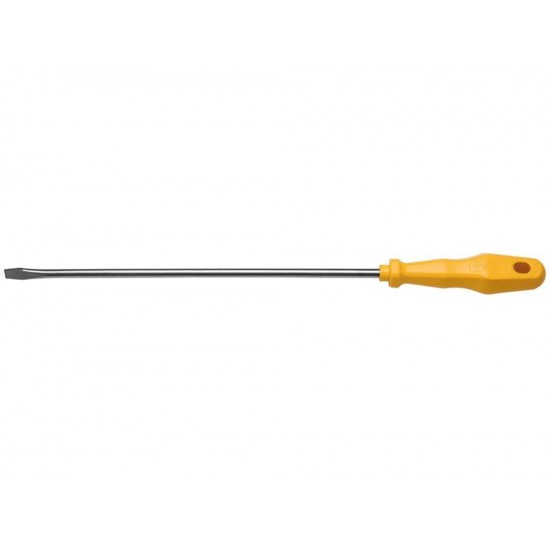 CHAVE DE FENDA PONTA CHATA 1 4X10 HASTE EM ACO ESPECIAL CABO INJETADO EM PP COR AMARELO TRAMONTINA