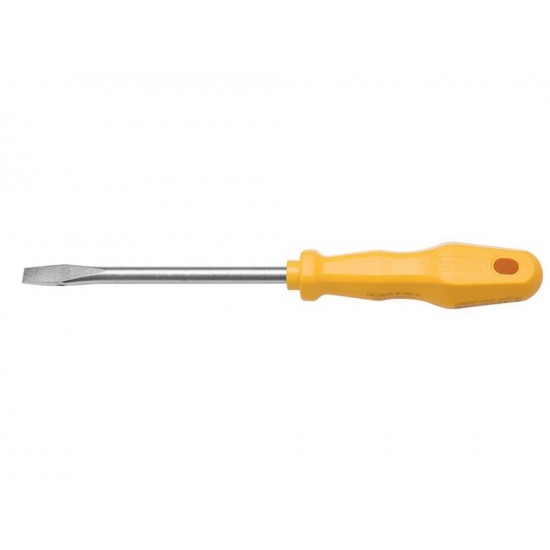 CHAVE DE FENDA PONTA CHATA 5 16X5 HASTE EM ACO ESPECIAL CABO INJETADO EM PP COR AMARELO TRAMONTINA