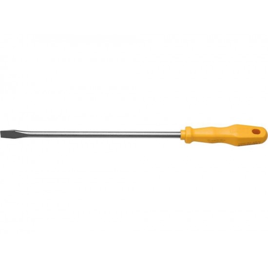 CHAVE DE FENDA PONTA CHATA 3 8X10 HASTE EM ACO ESPECIAL CABO INJETADO EM PP COR AMARELO TRAMONTINA