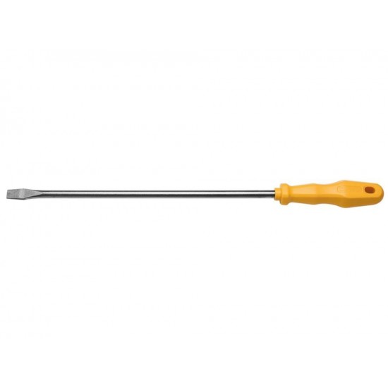 CHAVE DE FENDA PONTA CHATA 3 8X12 HASTE EM ACO ESPECIAL CABO INJETADO EM PP COR AMARELO TRAMONTINA