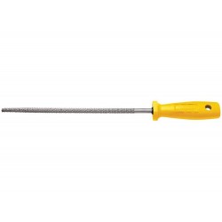 GROSA REDONDA 10 CORPO EM ACO ESPECIAL CABO INJETADO DENTEADO TIPO BASTARDO SIMPLES TRAMONTINA