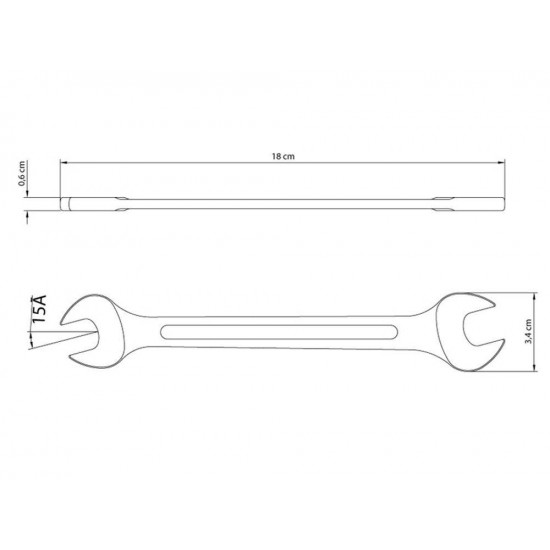 CHAVE FIXA 14X15MM CORPO FORJADO EM ACO ESPECIAL ACABAMENTO CROMADO BOCAS USINADAS TRAMONTINA