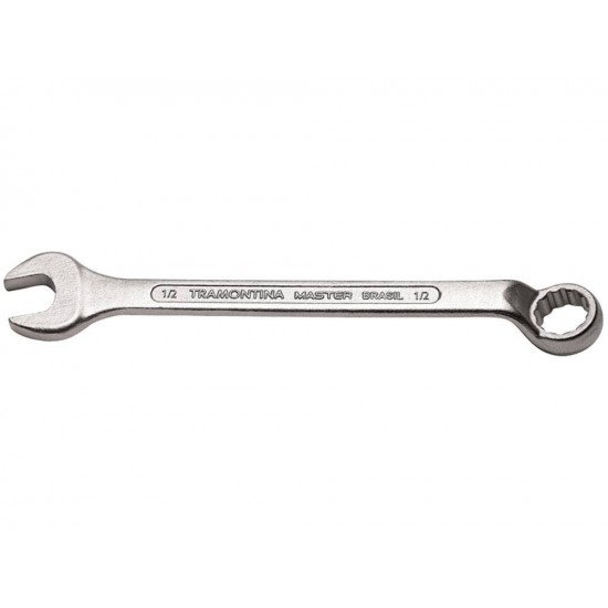 CHAVE COMBINADA COM PESCOCO 1 2 FORJADA EM ACO ESPECIAL CROMADA BOCAS USINADAS TRAMONTINA