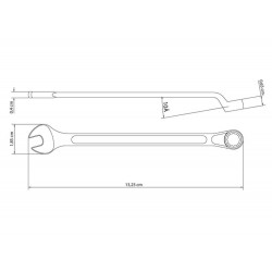 CHAVE COMBINADA COM PESCOCO 7MM FORJADA EM ACO ESPECIAL CROMADA BOCAS USINADAS TRAMONTINA