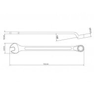 CHAVE COMBINADA COM PESCOCO 10MM FORJADA EM ACO ESPECIAL CROMADA BOCAS USINADAS TRAMONTINA
