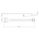 CHAVE COMBINADA COM PESCOCO 18MM FORJADA EM ACO ESPECIAL CROMADA BOCAS USINADAS TRAMONTINA