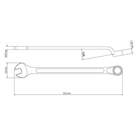 CHAVE COMBINADA COM PESCOCO 27MM FORJADA EM ACO ESPECIAL CROMADA BOCAS USINADAS TRAMONTINA