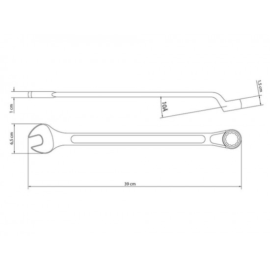 CHAVE COMBINADA COM PESCOCO 30MM FORJADA EM ACO ESPECIAL CROMADA BOCAS USINADAS TRAMONTINA