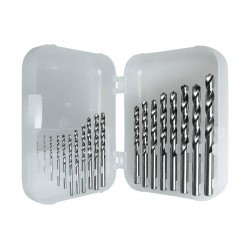 JOGO DE BROCAS PARA ACO 19 PECAS TAMANHO 1 AO 10 MM CORPO EM ACO RAPIDO HSS TRAMONTINA