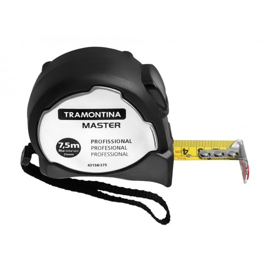 TRENA PROFISSIONAL FITA REVESTIDA EM NYLON CAPACIDADE 7.5M CORPO EM ACO INOX E BORRACHA TRAMONTINA