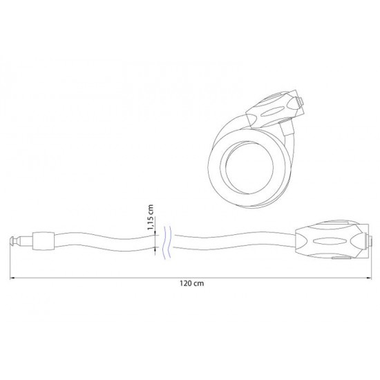 CADEADO PARA BICICLETA COM CHAVE TRAMONTINA