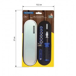 ESTOJO SOQUETES E PONTEIRAS 14 PCS TRAMONTINA