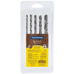 JOGO DE BROCAS PARA ACO 5 PCS TRAMONTINA