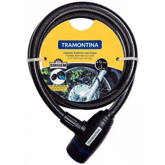 CADEADO P/ MOTO ANTIFURTO C/ CHAVE TRAMONTINA