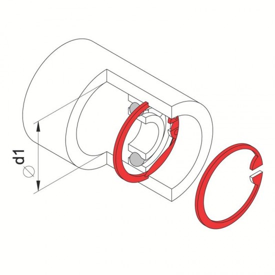 ALICATE P/ ANEIS INTERNO CURVO 12 TRAMONTINA