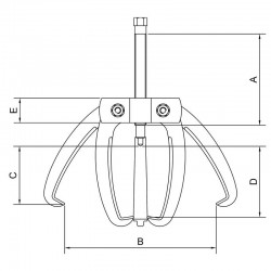 SACADOR POLIAS 3 GARRAS 8 TRAMONTINA