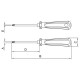 CHAVE DE FENDA PONTA CRUZADA EM ACO CROMO VANADIO 3X100 MM (1 8X4) TRAMONTINA