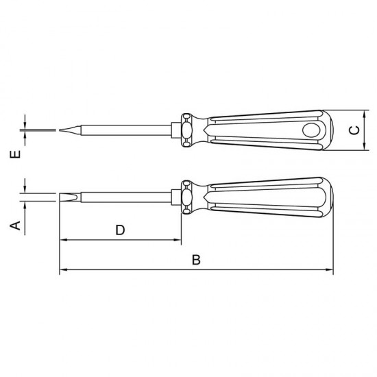 CHAVE DE FENDA ISOLADA PONTA CHATA EM ACO CROMO VANADIO 3X75 MM (1 8X3) TRAMONTINA