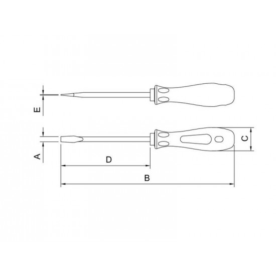 CHAVE DE FENDA PONTA CHATA EM ACO CROMO VANADIO 3X50 MM (1 8X2) TRAMONTINA
