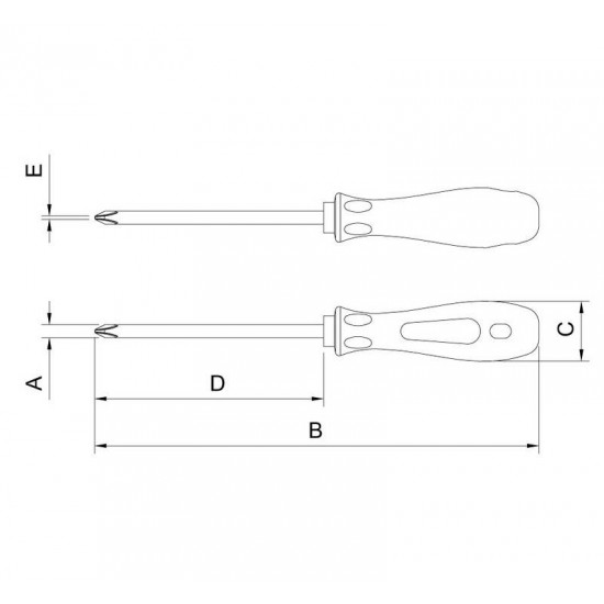 CHAVE DE FENDA PONTA CRUZADA EM ACO CROMO VANADIO 3X100 MM (1 8X4) TRAMONTINA