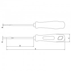 CHAVE DE FENDA PONTA CHATA 5X250MM TRAMONTINA