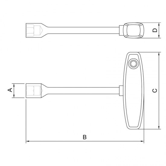 CHAVE CABO T  CANHAO 8MM TRAMONTINA