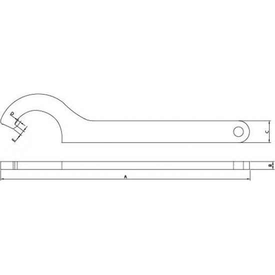 CHAVE GANCHO COM ORELHA 45-50MM TRAMONTINA