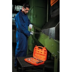 MALETA COM SOQUETES SEXATADOS E ACESSORIOS 1 2 MILIMETROS - 23 PECAS TRAMONTINA