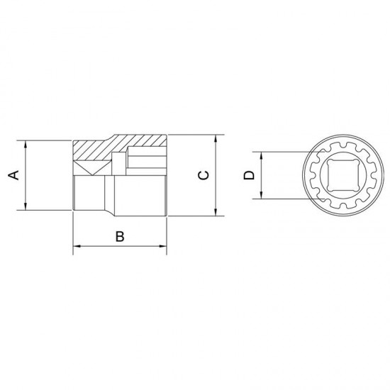 SOQUETE TECHDRIVE 18MM TRAMONTINA