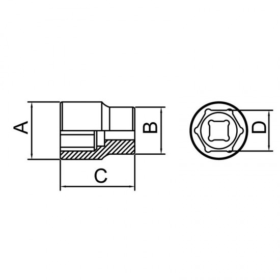 SOQUETE SEXTAVADO 3/4 27MM TRAMONTINA