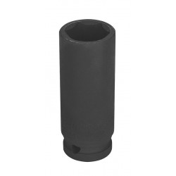 SOQUETE DE IMPACTO SEXTAVADO LONGO EM ACO CROMO MOLIBDENIO 21 MM - ENCAIXE 1 2 TRAMONTINA