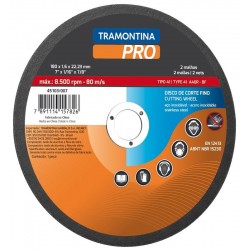 DISCO DE CORTE 4 1 2 PARA ACO INOX E MATERIAIS ENDURECIDOS TRAMONTINA
