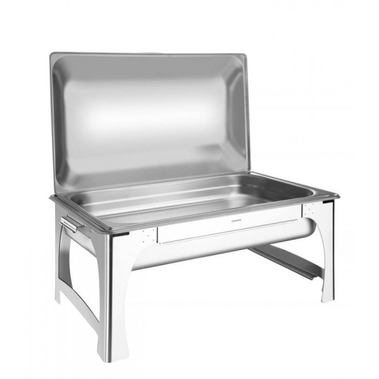 RECHAUD RETANGULAR EM ACO INOX BANHO MARIA TAMPA REMOVIVEL CUBA 1 1 9 L TRAMONTINA