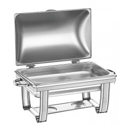 RECHAUD RETANGULAR EM ACO INOX BANHO MARIA TAMPA BASCULANTE CUBA 1 1 9 L TRAMONTINA