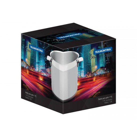 BALDE DE GELO COSMOS EM AÇO INOX COM ACABAMENTO FOSCO SEM TAMPA 14 CM 2.3 L TRAMONTINA
