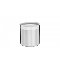POTE CUCINA EM ACO INOX PARA MANTIMENTOS COM TAMPA PLASTICA 14 CM 2.3 L TRAMONTINA