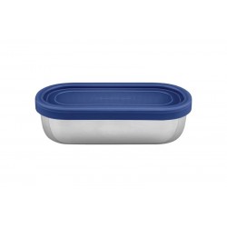 POTE PARA ALIMENTOS FREEZINOX EM ACO INOX COM TAMPA PLASTICA AZUL 0.4 L TRAMONTINA