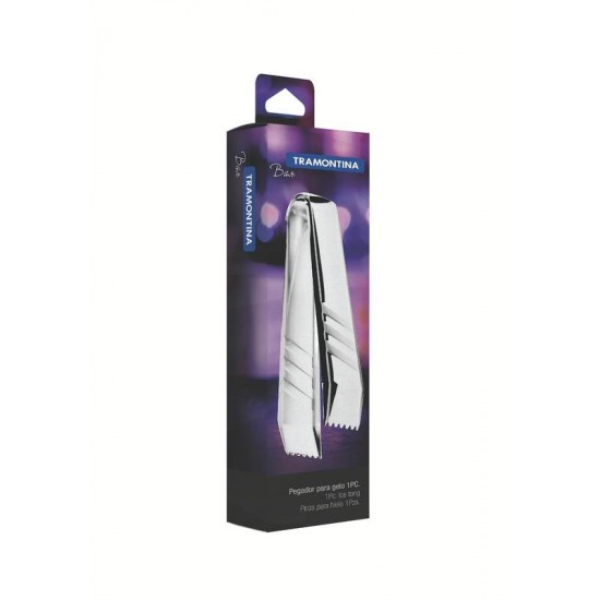 PEGADOR PARA GELO MILLENIUM EM ACO INOX COM DETALHES FOSCOS TRAMONTINA